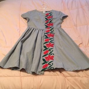 Stripped floral dress